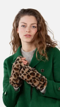 Barts Britamu Fingerless Gloves print brown