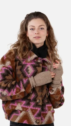 Barts Darty Fingerless Gloves light brown Clearance