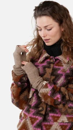 Barts Darty Fingerless Gloves light brown Clearance