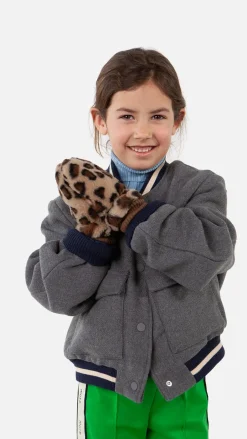 Barts Ugasu Mitts print brown New