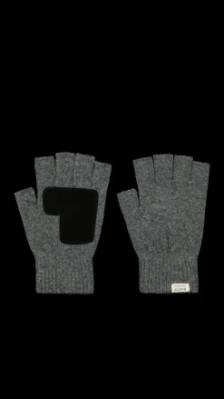 Barts Vidat Fingerless Gloves dark heather New